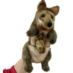 Hansa Plush New w/Tag Handcrafted Kangaroo Hand Puppet # 4026